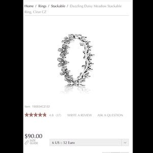 Pandora Dazzling Daisy Meadow Stackable Ring